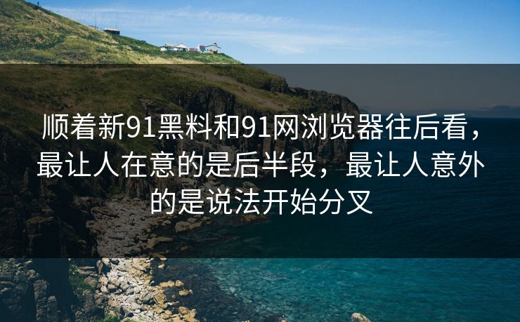 顺着新91黑料和91网浏览器往后看，最让人在意的是后半段，最让人意外的是说法开始分叉